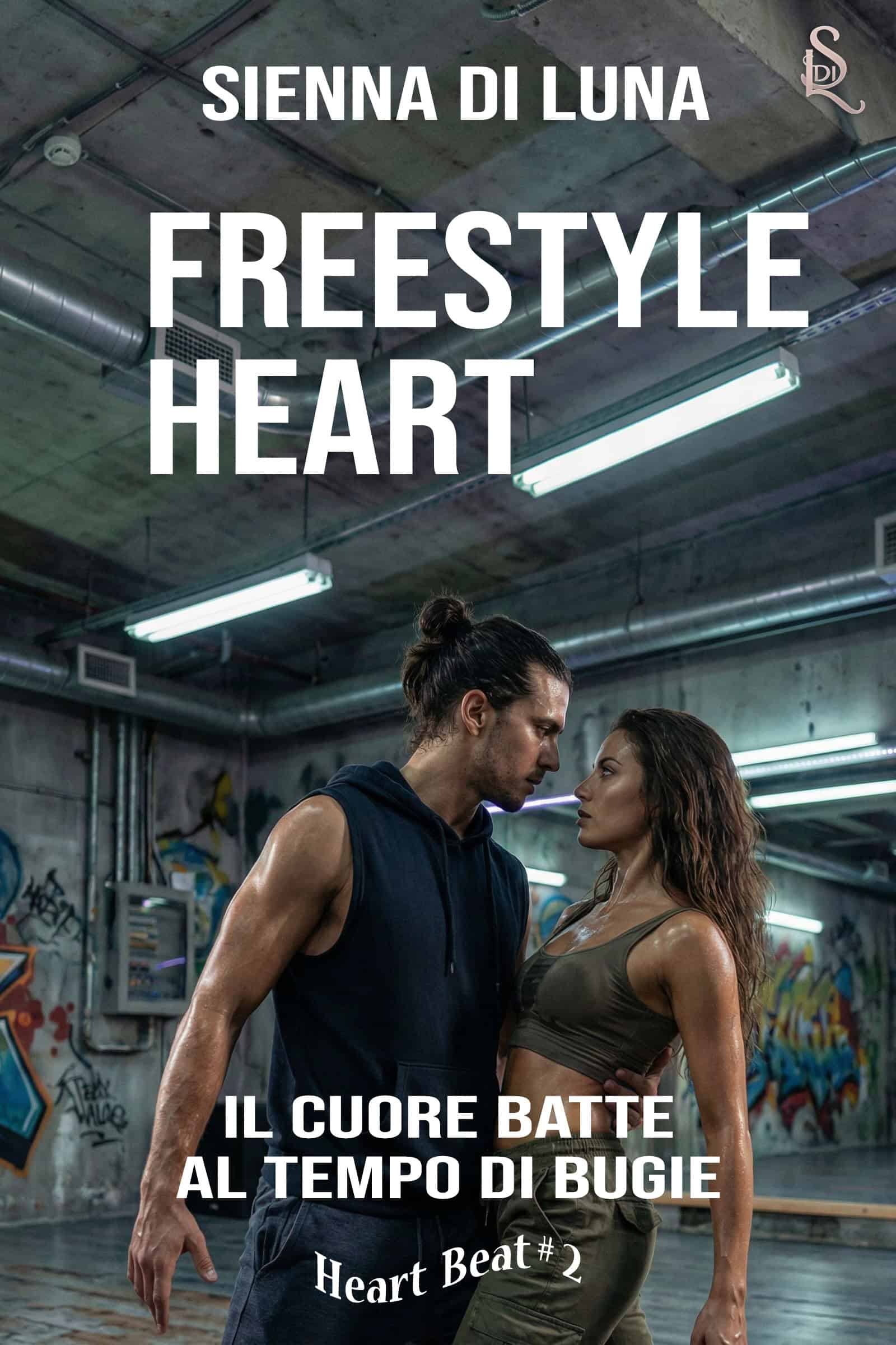 Copertina Freestyle Heart. Ryan tiene Alexa per la vita in una sala prove urban. Dance Romance